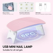 COSCELIA Acrylic Nail Kit with u v Light for Beginners 12PC Glitter Decorations Powders Nail Set Kit Nail Art Professional DIY Gift for Women