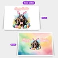 thumbnail image 2 of Happy Easter Bloodhound with Bunny Ear Headband and Flowers 7x5in Folded Greeting Card Dog Lover Single Note Card with Envelope - 13001, 2 of 5