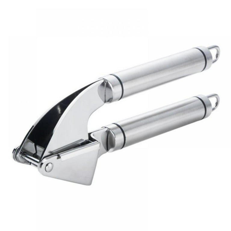 Bru Joy Best Garlic Press with Cleaning Brush - Solid 18/10 Stainless Steel Crusher Mincer Ginger