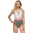 thumbnail image 1 of Tavik Womens Chase One Piece Halter Top Swimsuit, Green, Large, 1 of 1