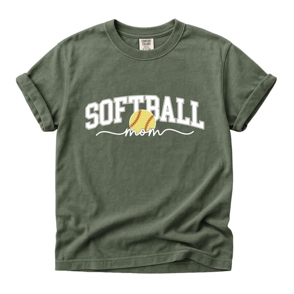 Comfort Colors Softball Mom Shirt Game Day Varsity Mothers Day Gift Tee
