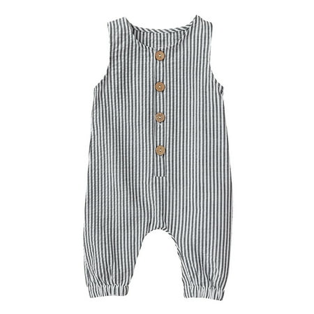 

adviicd Jumpsuit Short Sleeve Pant Romper Newborn Infant Baby Girl Boy Striped Romper Sleeveless 1 Piece Toddler Easter Gift