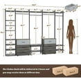 thumbnail image 2 of Homieasy Multifunctional 14-Shelf 6-Drawers Closet Organizer, Grey Oak, 2 of 10