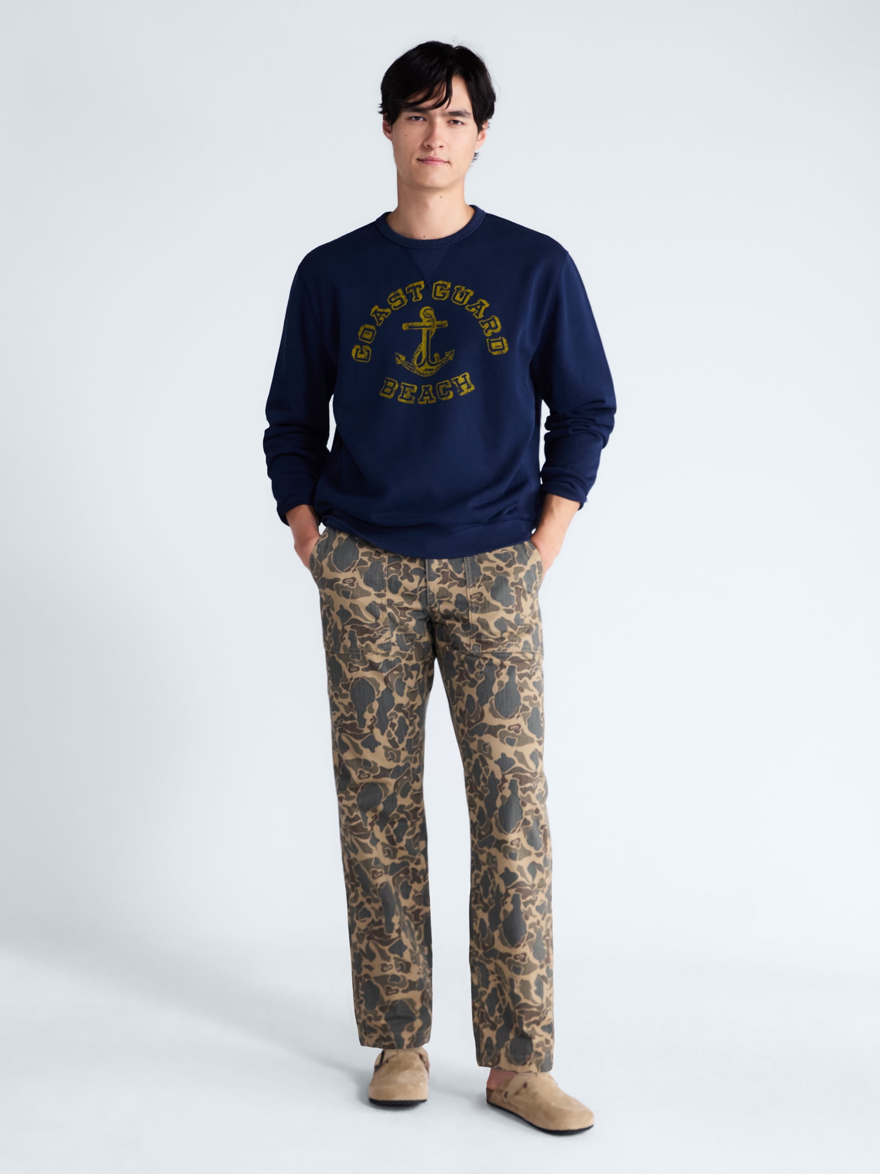 Free Assembly Men's Cotton Camo Utility Pants, Sizes 30-38