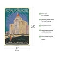 thumbnail image 2 of The Royal York Hotel - Toronto Canada - Canadian Pacific Hotels - Vintage Travel Poster by Peter Ewart c.1929 - 8 x 12 inch Vintage Metal Tin Sign, 2 of 4