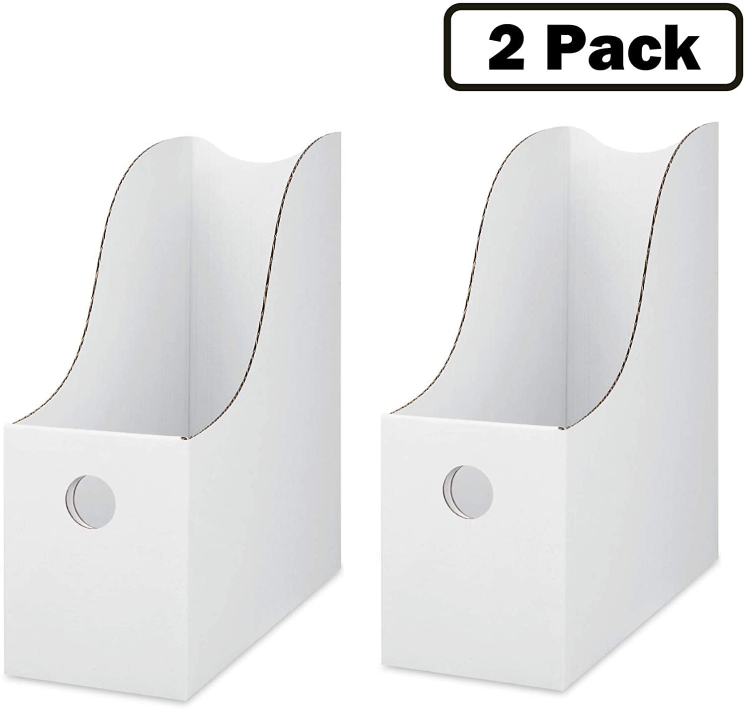 Magazine File Holder 2 Pack,White Folder Holder,Desk File Organizer