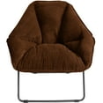 thumbnail image 2 of Zenithen Limited Brown Hexagon Folding Dish Chair for Dorms, Living Rooms, and Bed Rooms - Re-boxed, may be missing tags, 2 of 4