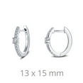 thumbnail image 4 of Lafonn Classic Sterling Silver Platinum Plated Simulated Diamond Earrings (0.3 CTTW), 4 of 5