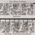 thumbnail image 2 of OVZME Black Floral Printed Curtains 84 Inches Long 2 Panels Set, Farmhouse Faux Linen Light Filtering Rod Pocket Window Drapes for Living Room Bedroom, Each 40"W x 84"L, 2 of 9