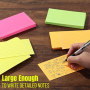 Mr. Pen- Lined Index Cards, 3 x 5, 180 Cards, Neon Index Cards, Index Cards, Note Cards, Flash Cards, Study Cards, Notecards for Studying