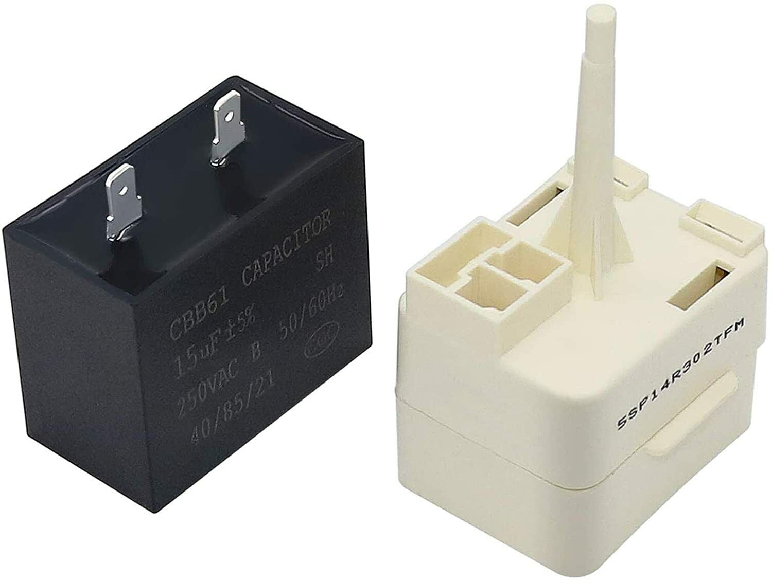 W10613606 Refrigerator Compressor Start Relay and Capacitor W10416065