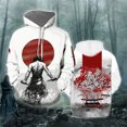 thumbnail image 2 of Nueva sudadera con capucha para hombre, con estampado 3D de samurái japonés, moda urbana, sudaderas con capucha de manga larga, chaqueta informal, pulóveres, abrigo para exteriores, 2 of 4