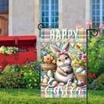 thumbnail image 2 of TIELUTT Easter Garden Flag Easter Cute Bunny Garden Flag Double Flag Pool Yard Flag Flag Decoration Garden Holiday Banner for Mantle Alphabet Banner for Wall Triangular Flag Leopard Banner Flag for M, 2 of 8