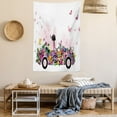thumbnail image 2 of Cars Tapestry, Woman Driving A Floral Car with Butterflies in the Air Female on the Road Girls Theme, Wall Hanging for Bedroom Living Room Dorm Decor, 40W X 60L Inches, Multicolor, by Ambesonne, 2 of 5
