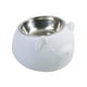 thumbnail image 3 of Comedero para perros inclinado a 15 degree, de acero inoxidable, para gatos y cachorros de interior. Blanco, 3 of 9