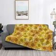 thumbnail image 2 of Disketp Sunflowers1 Flannel Blankets - Thick and Warm Blanket for Winter, Soft Fuzzy Plush King Blanket for All Seasons80"x60", 2 of 6