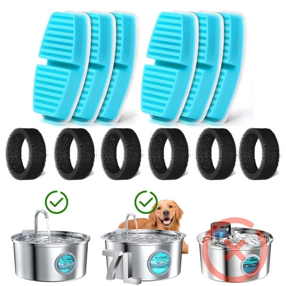 Filtros para fuentes de agua Cat FOFNON, juego de 3 meses, 12 filtros
