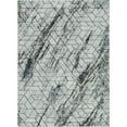 thumbnail image 2 of 7' Ivory Machine Woven Abstract Geometric Indoor Runner Rug, 2 of 3