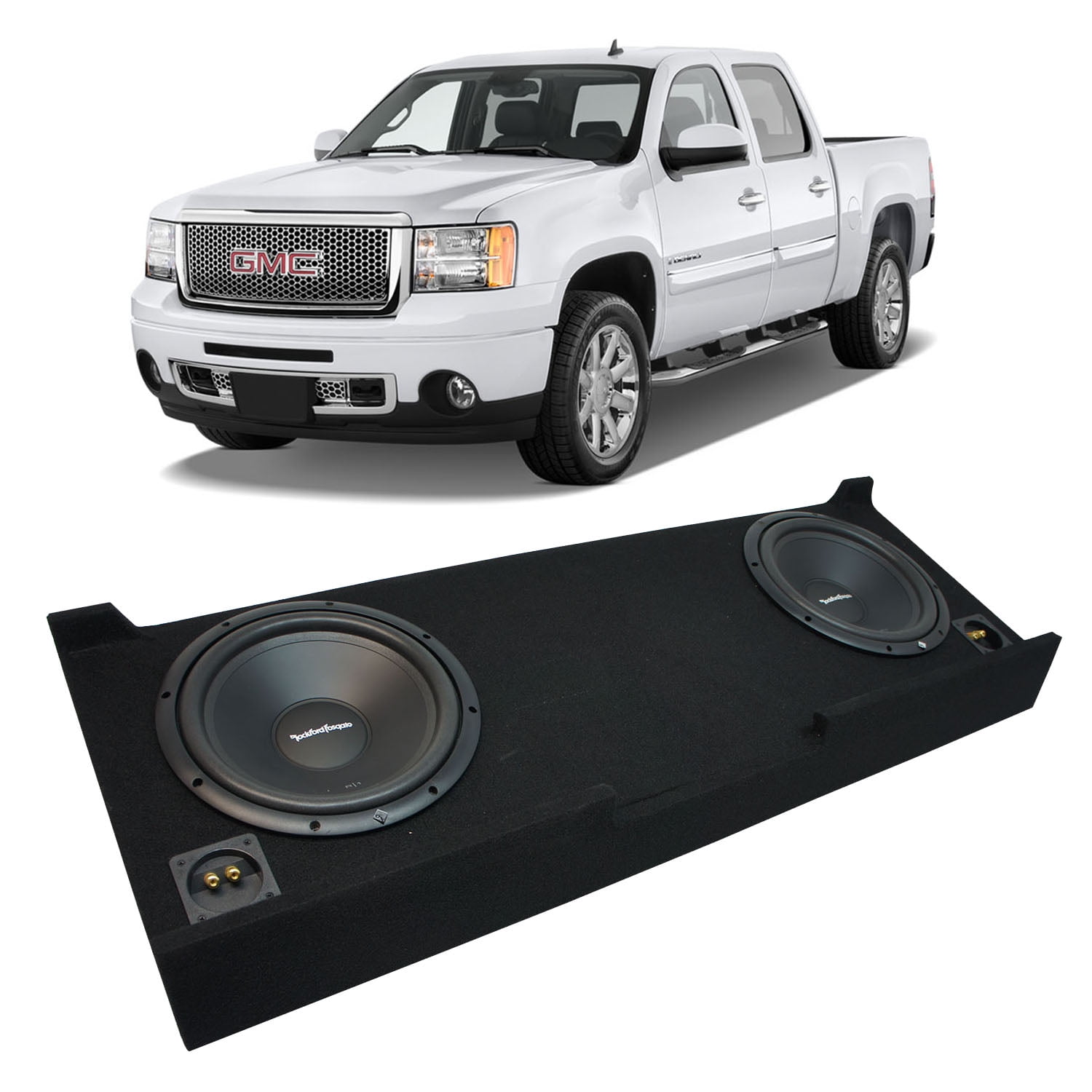 sub box for 2008 gmc sierra crew cab