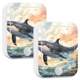 thumbnail image 2 of Whales Waves Trees Clouds Night Lights Plug into Wall LED with Auto Light Sensor Warm Light for Kids Hallway Bedroom Living Room Kitchen Bathroom Set of 2, 2 of 7