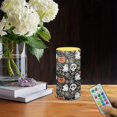 thumbnail image 2 of COEQINE Cartoon Ghost Skull Pumpkin Bat LED Flameless Candles Battery Operated Candles with Remote Control Timer Violet Blue Flickering Wick Pillar Tealight for Halloween Decor, 2 of 7