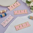 thumbnail image 5 of 4 Pcs Pink Letter Chenille Patches 1.77x4.9inch Mama Letter Iron on Patch Word Mama Sew on Appliques Patch Towel Cloth Computerized Embroidery Appliques for DIY Clothes Dress Hat Jeans DIY, 5 of 9