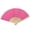 A-94As shown, variant on Solid Color Cloth Folding Hand Fan with Light Bamboo Ribs, Blank Plain Handheld Fan for Wedding Party DIY Craft Stage Dance Summer Cooling Decor Supplies
