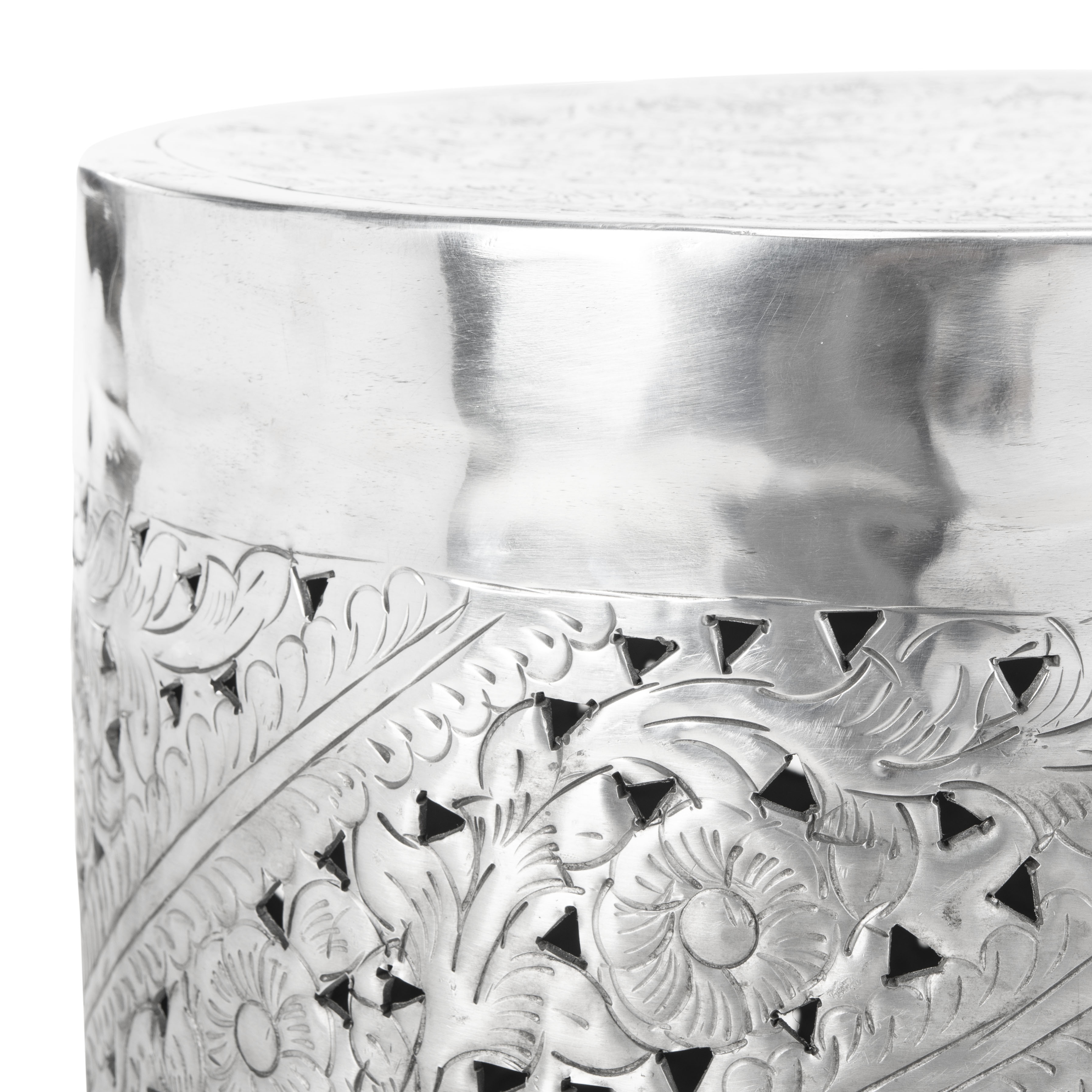 SAFAVIEH Adrien 19 in. H Solid Modern Glam Round End Table, Silver - image 3 of 6