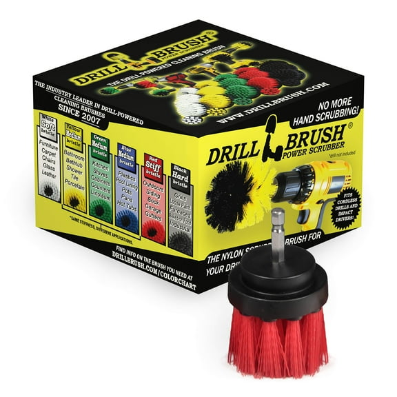 Outdoor Cleaning Brushes - Stiff Bristle Deck Scrubbing Brush - Concrete Scrub Brush - Bird Baths Cleaning Tool - Garden Statues Cleaning Equipment - Siding - Granite Headstone Restoration Brush
