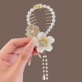 thumbnail image 1 of Horquilla con borlas y flores de perlas para el pelo, pinza para el pelo con forma de disco en la parte posterior, accesorio para el pelo de alta calidad para mujer, 1 of 6