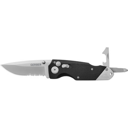 Gerber Blades Obsidian Serrated Edge Drop Point Folding Pocket Knife 22-41022