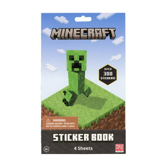 Minecraft Sticker Book 4 Sheets 300 