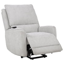 Sylmar Chenille Upholstered Dual Power Lift Recliner Dove Grey
