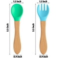 thumbnail image 6 of MALLMALL6  Silicone Flatware Sets with Beech Handles, Reusable Utensils for Dining Camping, 6-Piece, 6 of 6