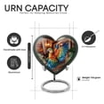thumbnail image 2 of Yatskia Colorful Parrot Cremation Burial Urns for Human Ashes Adult Female, Mini Memorial Urn for Ashes Adult Male, Decorative Little Funeral Urn for Human Ash, (Heart Pack of 1, 3 Inch), 2 of 8