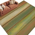 thumbnail image 2 of Area Rug for Living Room, Sage Green Brown Non-Slip Indoor Large Carpet for Bedroom/Dining Room, Country Vintage Ombre Wooden Grain Washable Low-Profile Rectangle Floor Runner Rugs - 5 x 8 Ft, 2 of 7