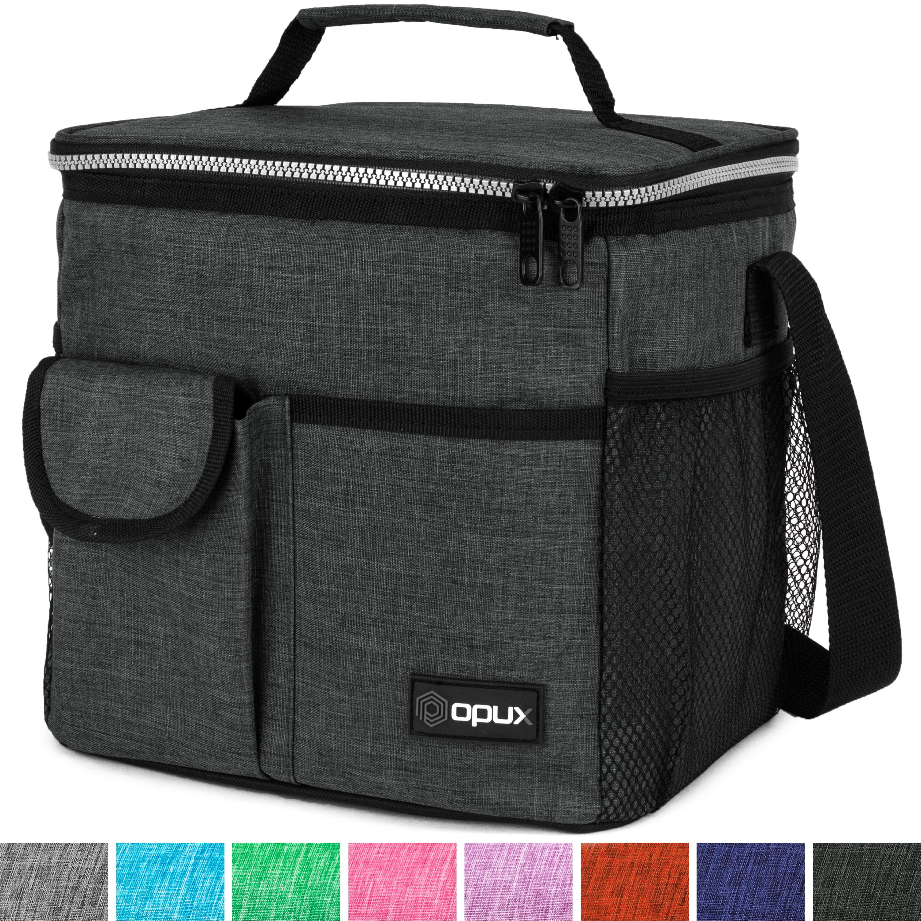 Insulated lunch Bag Coolers 12 can adjustable shoulder strap slip mesh pocket 