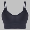 thumbnail image 2 of Feancey Womens Wireless Sports Bras Ribbed Knit Open Back Yoga Bra Spaghetti Strap Casual High Impact Workout Bras Breathable No Underwire Everyday Underwear Black L, 2 of 6
