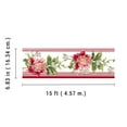 thumbnail image 3 of Trimz Flower Wallpaper Border Home Decor, Pre-pasted Floral Walls Décor, Length 15 ft / Roll, 3 of 7