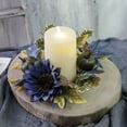 thumbnail image 7 of TOOPTY Candle Rings Wreath with Blue Pumpkin and Maple Leaves, Burgundy and Navy Floral Accents for Table Centerpieces and Seasonal Holiday Decor, 7 of 7