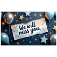thumbnail image 6 of Blue Watercolor Style Farewell Banner with Balloons Star Elements Party Decoration Background Backdrop for Farewell Parties Departure Celebrations Photography Props and Memory Events, 6 of 7
