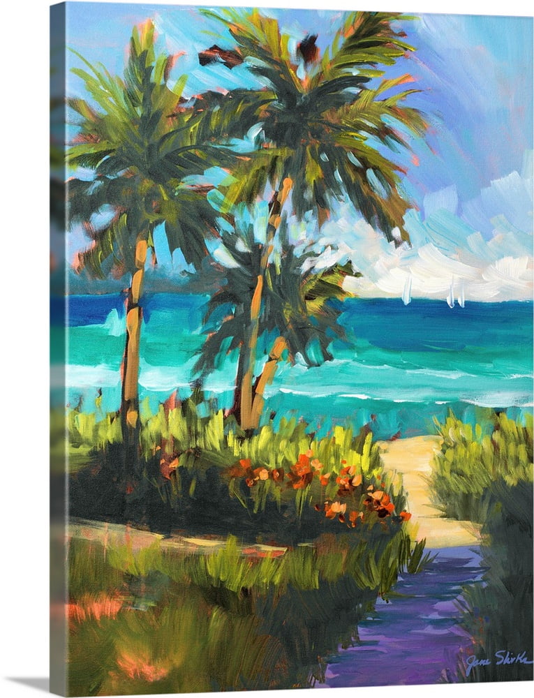 Great BIG Canvas "Caribbean View II" Canvas Wall Art 18x24
