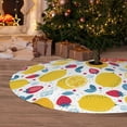 thumbnail image 6 of Rateoe Strawberry Lemon Print Christmas Tree Skirt 36" for Xmas Holiday New Year Party Circle Tree Mat Ornaments Decoration, 6 of 7