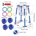 thumbnail image 3 of RHcon 2-in-1 Pool Basketball Hoop Set, Floating Pool Toys with Rings,Toss Balls Games, Outdoor Summer Basketball Game at Swimming Poolside for Kids Ages 4-12 Adults Family Fun, 3 of 9