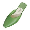 thumbnail image 2 of Women‘s Fashion Mule, Pointed Toe Flat Slip On Low Heel Sandals, Chic Indoor Outdoor Slides for Office, Summer, and Casual Chic Outfit Green 36, 2 of 3