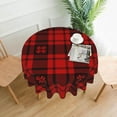 thumbnail image 2 of Christmas Snowflakes Tablecloth, Christmas Trees Table Cloth for Party Decoration, Round 60 Inch, Snowman Themed Tablecloths for Dinner Kitchen Party Picnic, 2 of 6