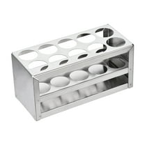 Unique Bargains Stainless Steel Test Tube Holder Rack 10 Hole 3 Layer for 26-30mm Tube