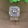 thumbnail image 2 of HOOUN Elegant Women 925 Silver Jewelry Wedding Rings Cubic Zirconia Ring Size 6-10-10-Silver, 2 of 3