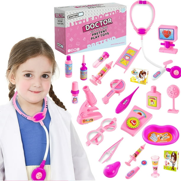 Doctor Kit for Kids,24 PCS Pretend Play Educational Medical Kit with