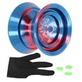 thumbnail image 2 of Balle Yoyo Professionnelle, Yoyo en Alliage d'Aluminium Non Réactive avec Rotation Puissante, Traitement de Sablage Lisse, Coque en Métal, Roulements en Acier Inoxydable avec 3 Ficelles, 1 Gant, 2 of 7